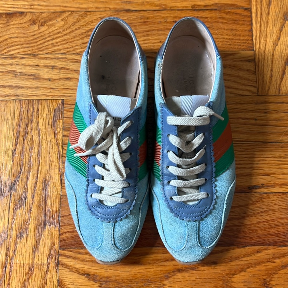 Gucci Blue Suede Sneakers size 6